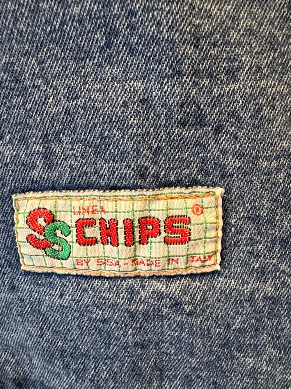 SUPER RARE VINTAGE SCHIPS Made in Italy Denim Sherpa Toggle Coat size M. - Picture 16 of 16